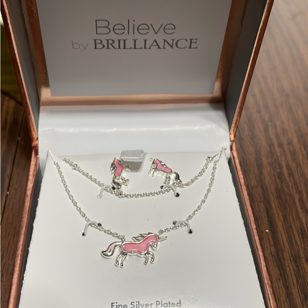 Believe by Brilliance Unicorn Jewelry Set